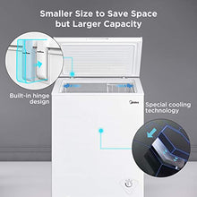 Load image into Gallery viewer, Midea MRC04M3AWW, White 3.5 cu. ft. Mini Freezer, Cubic Feet
