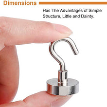 Load image into Gallery viewer, DIYMAG Magnetic Hooks, 22Lbs Strong Magnet Hooks for Kitchen, Home, Cruise, Workplace, Office and Garage, Pack of 20
