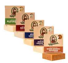 Load image into Gallery viewer, Dr. Squatch All Natural Bar Soap for Men, 5 Bar Variety Pack - Alpine Sage, Bay Rum, Bourbon, Eucalyptus and Goat&#39;s Milk
