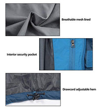 Load image into Gallery viewer, Little Donkey Andy Women¡¯s Waterproof Rain Jacket Lightweight Outdoor Windbreaker Rain Coat Shell for Hiking, Travel Deep Blue/Aqua XL
