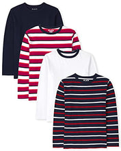Load image into Gallery viewer, The Children's Place Boys Striped Top 4-Pack, Multi CLR, Large
