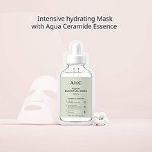 Load image into Gallery viewer, AHC Face Mask Aqua Essentials Hydrating and Claming For Stressed and Tired Skin Calming 100% Cotton Sheet 5 Count(Pack of 1)
