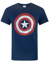 Load image into Gallery viewer, Captain America Mens' Avengers Captain America T-Shirt Small Blue
