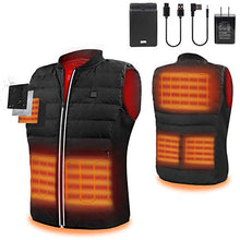 Load image into Gallery viewer, 5V Heated Vest with battery pack,USB Charging Lightweight Heated Jacket,Heating Clothing Size Adjustable for Men Male
