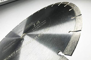 (10 Pack) ALSKAR DIAMOND ADLSS 14 inch Dry or Wet Cutting General Purpose Segmented High Speed Diamond Saw Blades for Concrete Stone Brick Masonry (14" - 10 pcs)