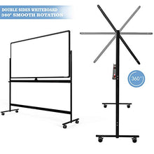 Load image into Gallery viewer, Large Mobile Rolling Magnetic Whiteboard - 48 x 32 Inches Height Adjust Double Sides Portable White Board on Wheels, Dry Erase Board Easel with Stand for Office, Home &amp; Classroom
