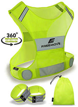 Load image into Gallery viewer, No.1 Reflective Vest Running Gear - YOUR BEST CHOICE TO STAY VISIBLE UltraLight &amp; Comfy Motorcycle Reflective Vest - Large Pocket &amp; Adjustable Waist - Safety Vest In 6 Sizes (Small, Yellow - Vest Set)
