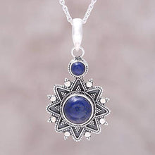 Load image into Gallery viewer, NOVICA Lapis Lazuli .925 Sterling Silver Pendant Necklace, 17.25", Royal Star'
