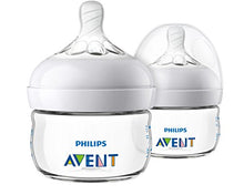 Load image into Gallery viewer, Philips Avent Natural Baby Bottle, Clear, 2oz, 2pk, SCF019/25
