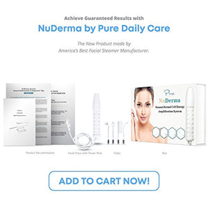 NuDerma Portable Handheld High Frequency Skin Therapy Wand Machine w/Neon - Acne Treatment - Skin Tightening - Wrinkle Reducing - Dark Circles - Puffy Eyes - Hair Follicle Stimulator