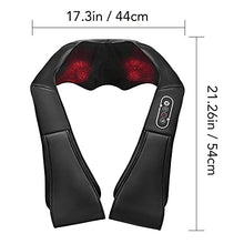 Load image into Gallery viewer, Neck Shoulder Massage with Soothing Heat, Electric Shiatsu Back Massager 3D Deep Tissue Kneading Massagers for Full Body Muscle Pain Relief Relax, Christmas Birthday Gift
