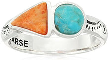 Load image into Gallery viewer, Barse Sterling Silver and Genuine Stone Band Ring, Size 7
