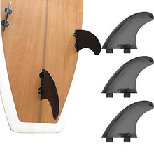 Load image into Gallery viewer, Keenso Surf Boards Fin, 3Pcs/Set 2 Colors FCS Single Heads Surfboard Fins Surfboard Accessory(Black)
