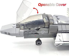 Load image into Gallery viewer, MEOA Military Stem Building Toys for 3 4 5 6 7 8 9 10 11 12+ Year Old Boys 646pcs F35 Lightning II Fighter Building Blocks Sets Jet Airplane Model Kits
