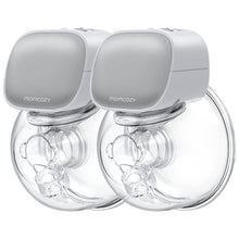 Load image into Gallery viewer, Momcozy S9 Double Wearable Breast Pump, Hands-Free Breast Pump, Portable Electric Breast Pump with 2 Mode &amp; 5 Levels, Painless Breastfeeding Breastpump Can Be Worn in-Bra, 24mm Grey
