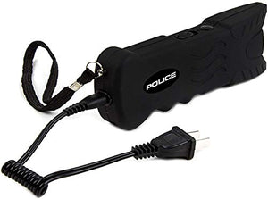 POLICE Stun Gun 916-59 Billion Rechargeable with Safety Disable Pin LED Flashlight, Black