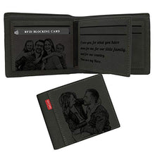 Load image into Gallery viewer, Custom Engraved Wallet,Personalized Photo RFID Wallets for Men,Husband,Dad,Son,Personalized Gifts
