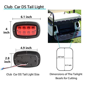 10L0L Golf Cart Light Kit(12V-48V) with Ultimate Light Kit Upgrade Compatible for Club Car DS G&E All Models With LED Head Light, Tail Lights, Turn Signals, Brake Lights