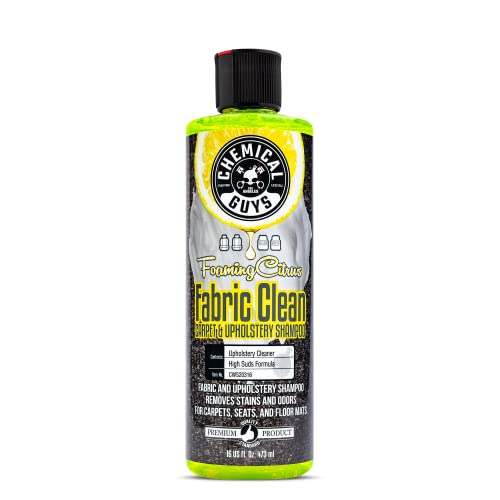 Chemical Guys CWS20316 Oxygen-Infused Concentrated Foaming Citrus Fabric Clean Carpet & Upholstery Cleaner (Car Carpets, Seats & Floor Mats), 16 fl. Oz