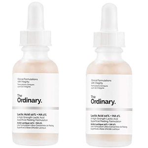 The Ordinary Lactic Acid 10% + Ha 2% 30ml Set Of 2! High Strength Lactic Acid Peeling Formulation! Mild Exfoliation for Healthier Skin!