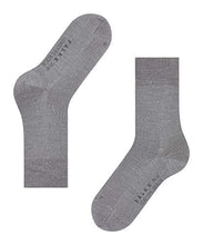 Load image into Gallery viewer, FALKE Women's Sensitive Berlin Diabetic Socks, Merino Wool and Cotton, Crew Length, Lightweight Soft Knit, Grey (Light Grey Melange 3830), US 8-10.5 (EU 39-42 Ι UK 5.5-8), 1 Pair
