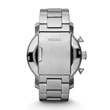 Load image into Gallery viewer, Fossil Men's Nate Quartz Stainless Steel Chronograph Watch, Color: Silver (Model: JR1353)
