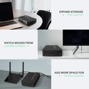 FIDECO SATA Hard Drive Enclosure Case with Fan, USB 3.0 SATA hdd enclosure for 2.5/3.5 inch SATA HDD/SSD, External Hard Drive Case,Support Up to 16TB