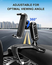 Load image into Gallery viewer, CORROY Car Phone Holder Mount Dashboard Clip Cell Phone Holder for Car Sun Visor, Rearview Mirror, Compatible with 4.7 to 6.5 inch Phones
