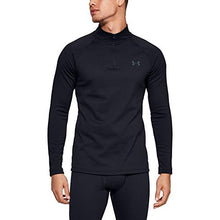 Load image into Gallery viewer, Under Armour Men's Packaged Base 4.0 1/4 Zip T-Shirt , Black (001)/Pitch Gray , X-Large
