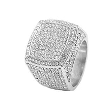 Load image into Gallery viewer, Charles Raymond Bling Bling Hip Hop Iced Out Luxury Men&#39;s Ring - 444 (Silver, 12)
