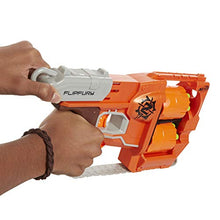 Load image into Gallery viewer, Nerf Zombie Strike FlipFury Blaster -- 2 Flipping 6-Dart Drums -- Fire 6 Darts, Flip, Fire 6 More -- 12 Nerf Zombie Strike Elite Darts (Amazon Exclusive)
