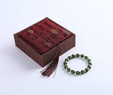 Load image into Gallery viewer, BOYULL Feng Shui Chrysoprase inscribed in Sanskrit Wealth Porsperity 10mm Bracelet, Attract Wealth and Good Luck, Deluxe Gift Box Included
