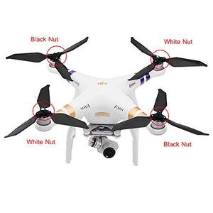 O'woda Foldable Carbon Fiber Tri-Blades Propellers Low-Noise Quick Release CW & CCW Props for DJI Phantom 3 Standard/Professional/Advance / 3SE Drone Accessories