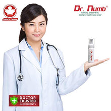 Load image into Gallery viewer, Dr Numb Topical Anesthetic Foaming Soap - Dr Numb 4% Lidocaine Soap - Skin Numbing Anesthetic Wash for Tattoo and Piercing Aftercare, Microblading, Electrolysis and More 1.7 Oz (5 Bottles)
