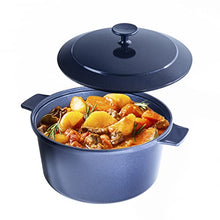 Load image into Gallery viewer, Granitestone Dutch Oven, 5 Quart Ultra Nonstick Enameled Lightweight Aluminum Dutch Oven Pot with Lid, Round 5 Qt. Stock Pot, Dishwasher &amp; Oven Safe, Induction Capable, 100% PFOA Free, Cobalt Blue
