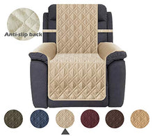 Load image into Gallery viewer, Ameritex Waterproof Nonslip Recliner Cover Stay in Place, Dog Chair Cover Furniture Protector, Ideal Recliner Slipcovers for Pets and Kids (23&quot;, Beige)
