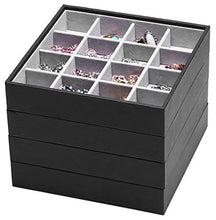Load image into Gallery viewer, Magic Stackable Jewelry Trays Closet Dresser Drawer Organizer for Accessories, Gadgets &amp; Cosmetics, Storage Display Showcase Holder Box, Set of 5
