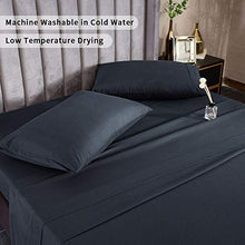Load image into Gallery viewer, YANBING Twin Bed Sheets Set 3 Piece, Bed Sheet Set 1800 Brushed Soft Microfiber, 16 Inch Extra Deep Pocket, Wrinkle &amp; Fade Resistant, Breathable, Hypoallergenic (Twin, Black)
