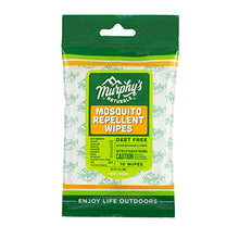 Load image into Gallery viewer, Murphy&#39;s Naturals Mosquito Repellent Wipes | DEET Free | Made with Plant Based Essential Oils | Includes Citronella + Lemongrass | Easy to Use | Great for Family | Travel Sized | 10 Wipes
