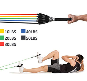 Resistance Bands for Men Workout Bands Fitness Exercise Work Out Tube Bands with Handle Weight Training Door Resistance Bands System