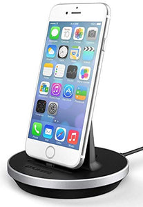 Encased iPhone Webcam Phone Mount - Apple MFi Certified, Adjustable Lightning Desktop Dock (Charge + Sync Compatible) for iPhone 7/8 Plus X XR XS Max, iPhone 11 Pro/Max (Aluminum/Black)