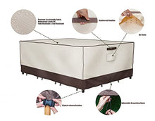 Load image into Gallery viewer, F&amp;J Outdoors Waterproof Patio Furniture Cover 126x83x27.5 inch UV Resistant Fade Resistant Eco-Friendly Fabric Sectional Large Covers
