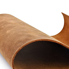Load image into Gallery viewer, Tooling Leather Square 1.8-2.0MM Thick Genuine Top Full Grain Oil Tan Crazy Horse Cowhide Leather Sheets for Crafts Tooling Sewing Wallet Earring Hobby Workshop Crafting (Tan, 8&quot;x12&quot;)
