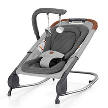 Load image into Gallery viewer, born free KOVA Baby Bouncer - Baby Rocker with Two Modes of Use, Removable Toys and Compact Fold for Storage or Travel - Easy to Clean, Machine Washable Fabrics, Grey
