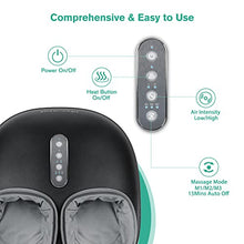 Load image into Gallery viewer, Medcursor Foot Massager Machine with Heat, Deep Kneading Massager, Delivers Relief for Tired Muscles and Plantar, Multi-Level Settings &amp; Adjustable Intensity for Home or Office Use (Black)
