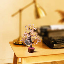 Load image into Gallery viewer, YATHABI Rose Quartz Golden Wire Handmade Gemstone Tree Feng Shui Bonsai for Attracting Positive Energies Crystal Healing Chakra Cleansing &amp; Home Decor Size :- 10-12 Inch Approx
