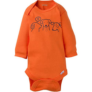 Onesies Brand Baby Boys' 6-Pack Long Sleeve Bodysuits, Dog, 12 Months