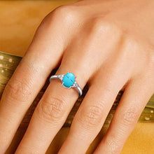 Load image into Gallery viewer, FANCIME December Birthstone Rings for Women Created Gernet Rings Sterling Silver 4-prong Halo Cubic Zirconia Engagement Wedding Ring Fine Jewelry for Women Girls Size 8
