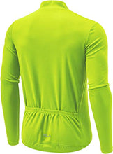 Load image into Gallery viewer, TSLA Men's Long Sleeve Bike Cycling Jersey, Quick Dry Breathable Reflective Biking Shirts with 3 Rear Pockets, Cycle Long Sleeve(mct21) - Neon Yellow, Large

