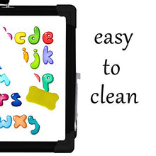 Load image into Gallery viewer, Portable White Board,12×16inches Small Dry Erase Board Double-Side Desktop Foldable Magnetic Whiteboards Easel Stand for Kids Education,Office and Home&amp;School-Color Black
